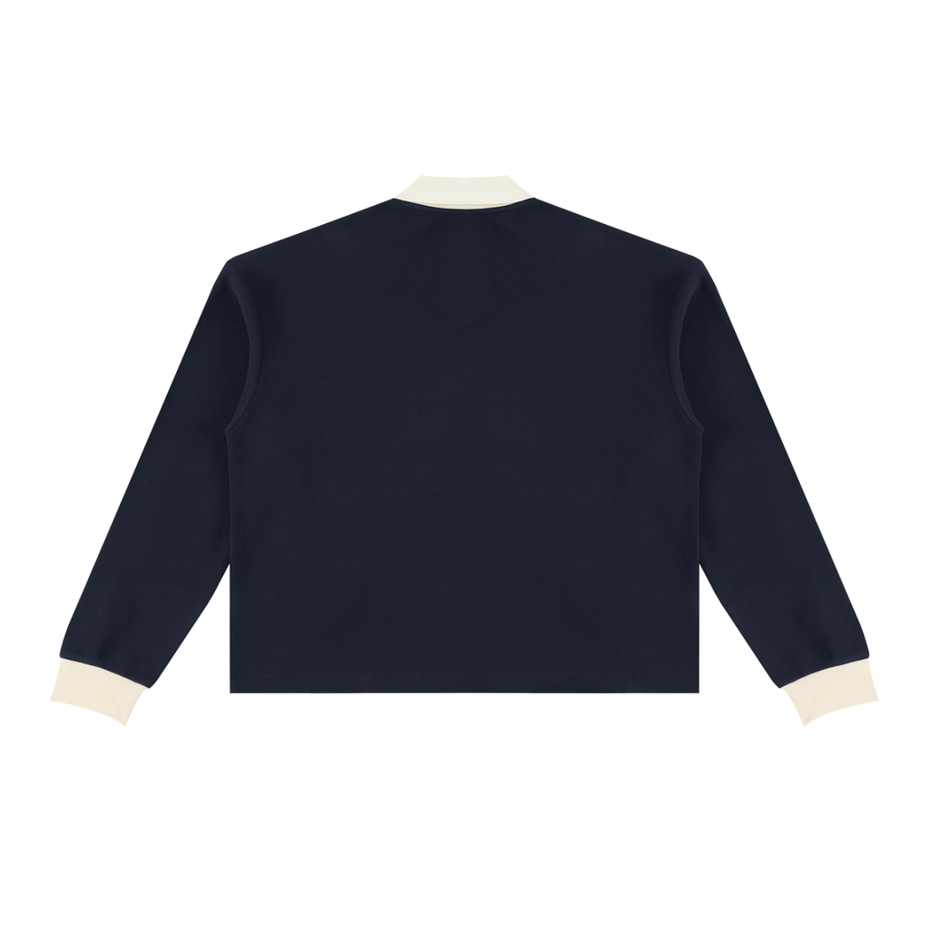 Kavod Live Learn Lead long sleeve collared sweatshirt