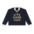 Kavod Live Learn Lead long sleeve collared sweatshirt