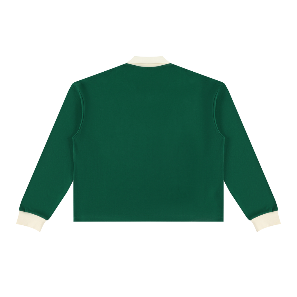Kavod Live Learn Lead long sleeve collared sweatshirt